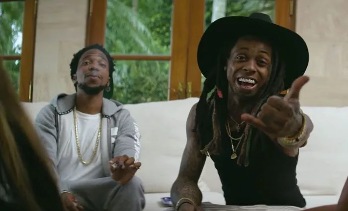 A frame from Curren$y’s Bottom of the Bottle music video